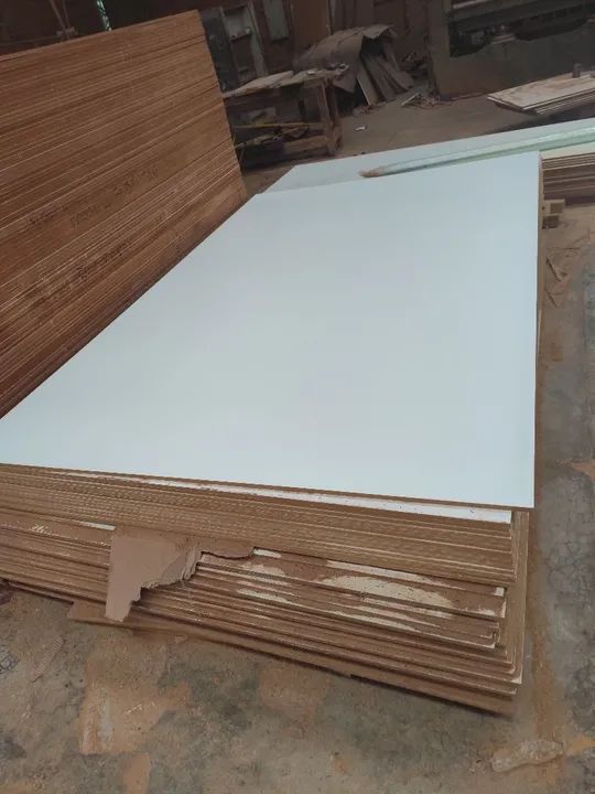 MDF branco TX chapa 1.83x 2.75 com serviço de corte - Foto 2
