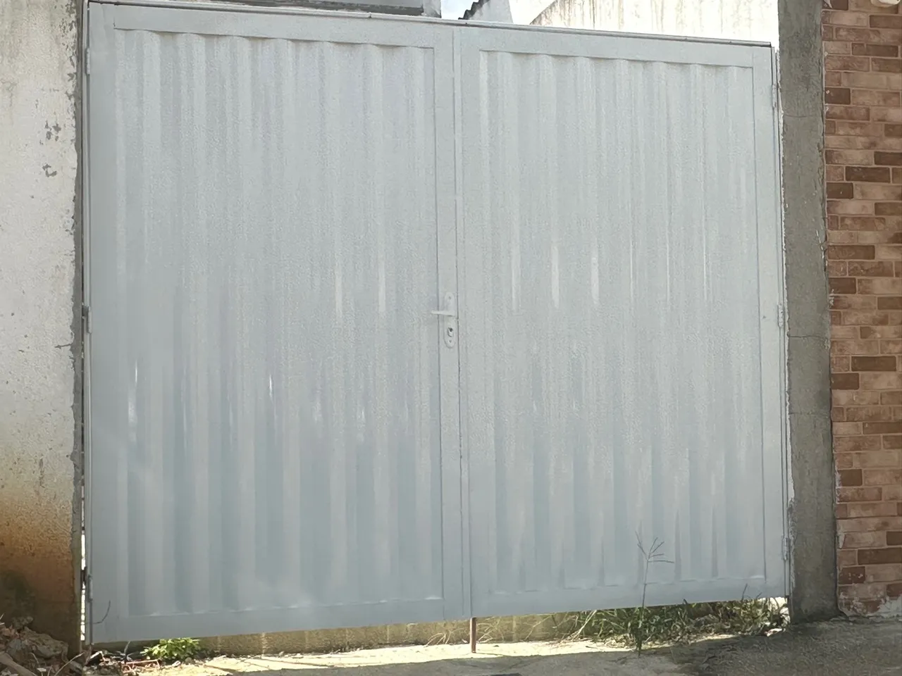 Portão de Aço garagem completo novos