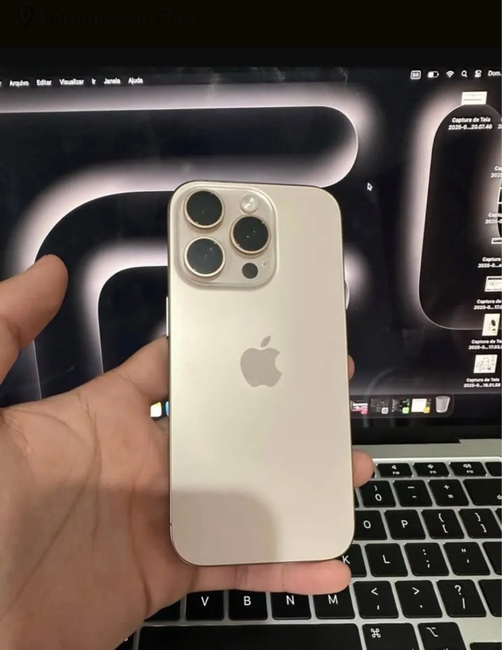 iPhone 16 pró cor desert titânium- 256GB