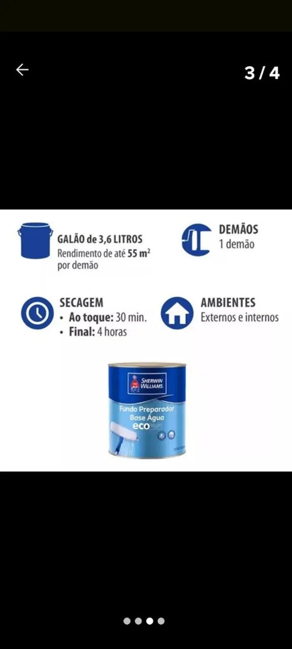 Fundo Preparador Base Água Sherwin Williams Eco - Foto 2