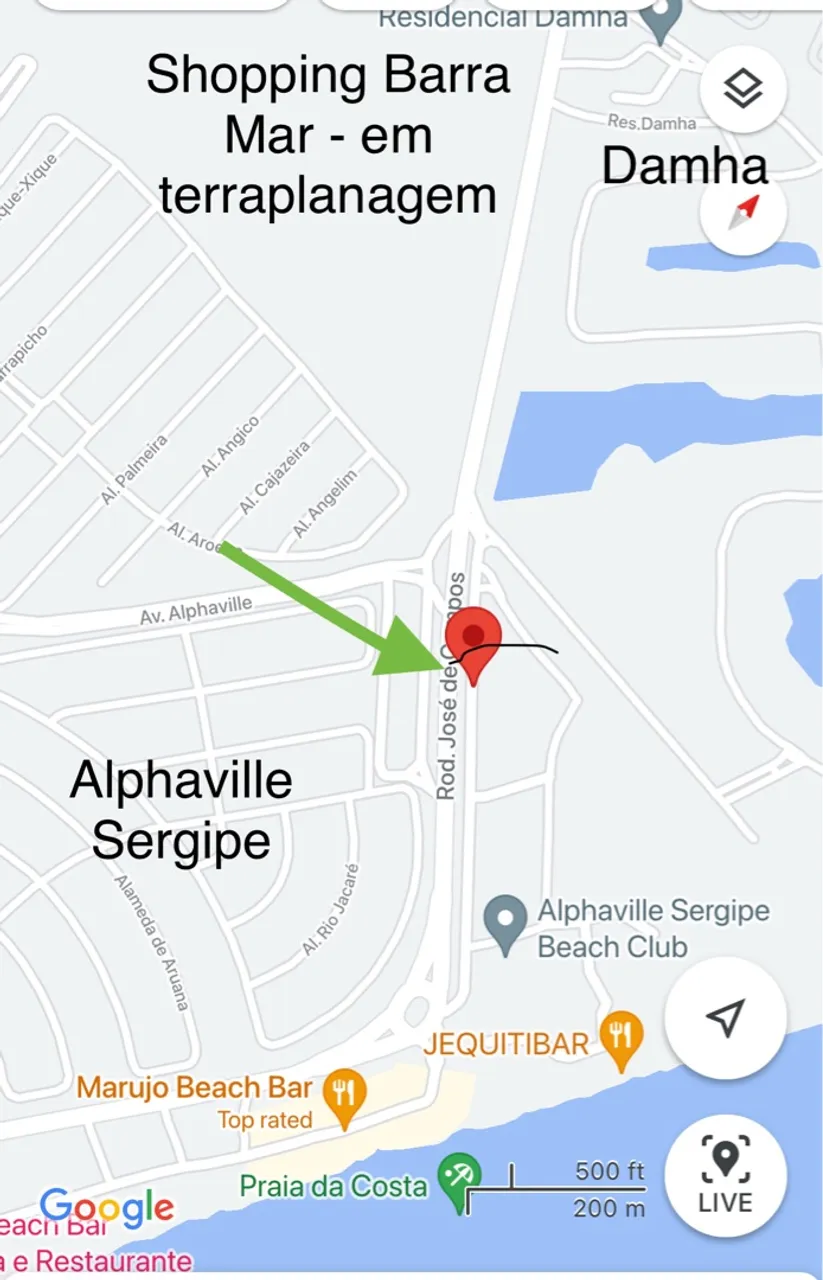 TERRENO COMERCIAL ALPHAVILLE SERGIPE NA PRINCIAL AV DA BARRA DOS COQUEIROS