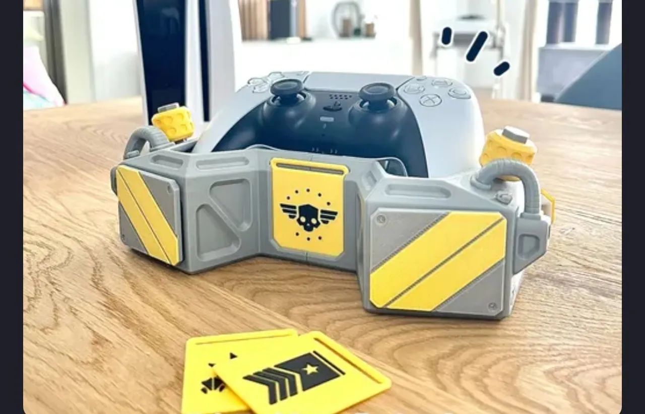 Base para Controle - Tema do Jogo "Helldivers 2"