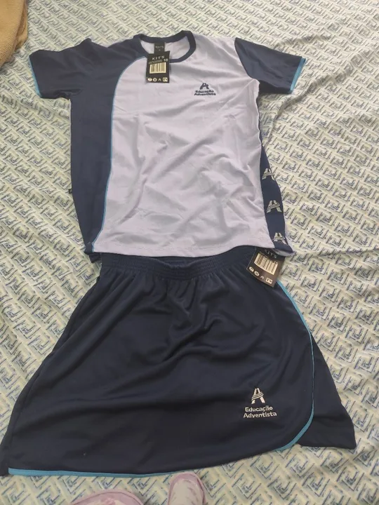Uniforme Escolar Educacao Adventista - Camiseta e Short Saia