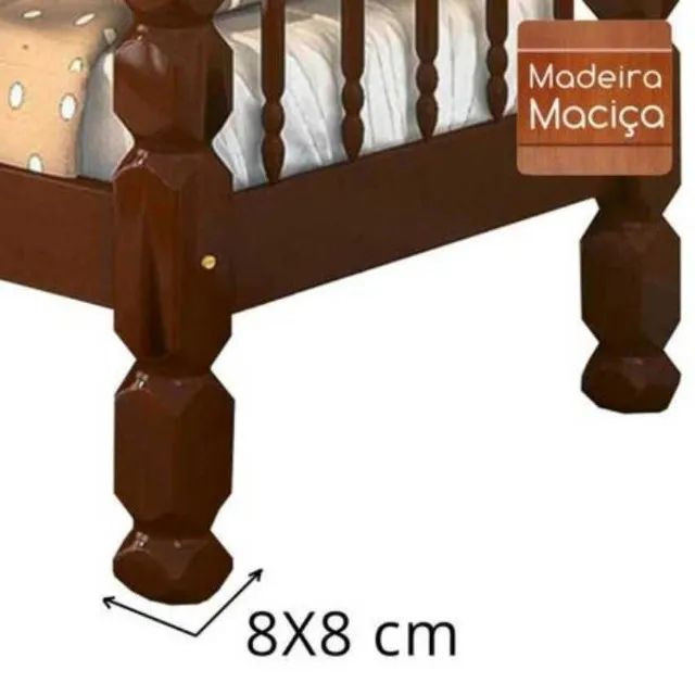 Treliche Palmo Kamabel Madeira Maciça - Foto 3