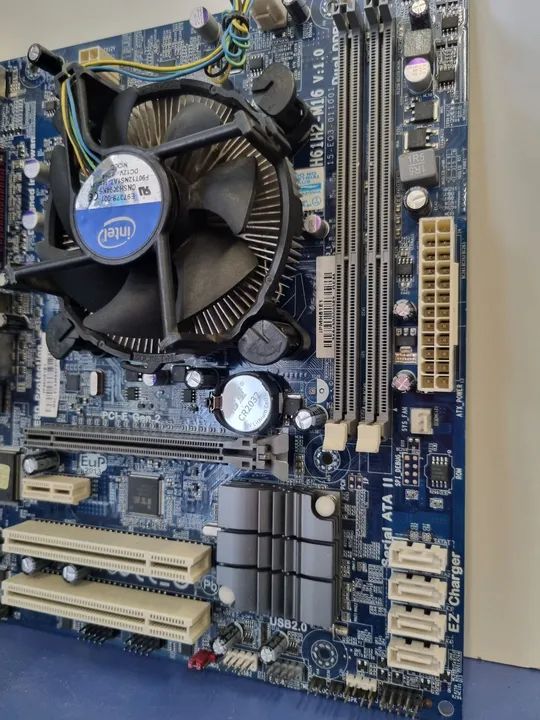 Kit Placa Mãe ECS H61H2-M16 Intel Pentium G2030 Cooler e Espelho Eco Eletron  - Foto 3