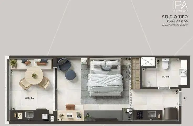 Studio com 1 dormitório à venda, 39 m² por R$ 1.985.000,00 - Ipanema - Rio de Janeiro/RJ - Foto 12