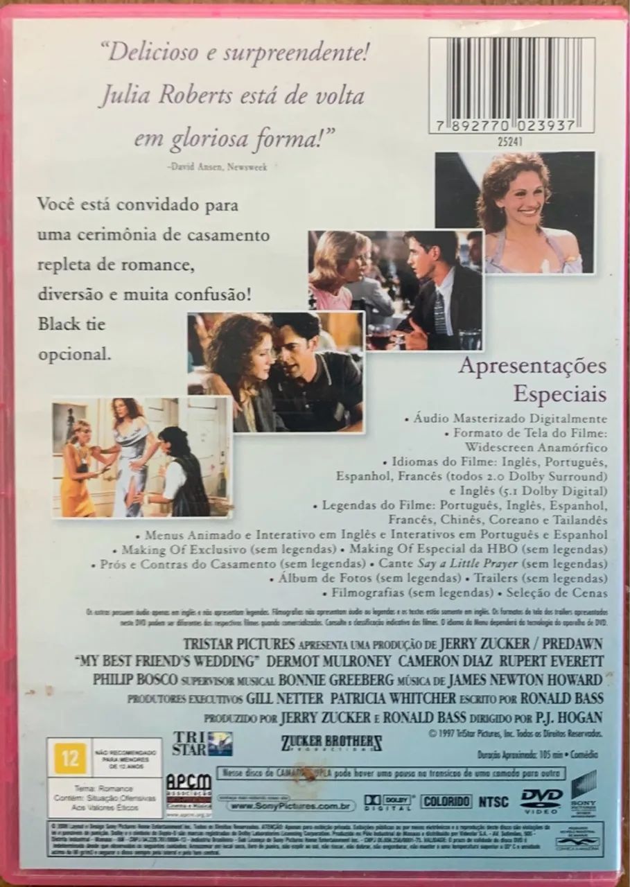 DVD - O Casamento do Meu Melhor Amigo - Julia Roberts - Foto 2