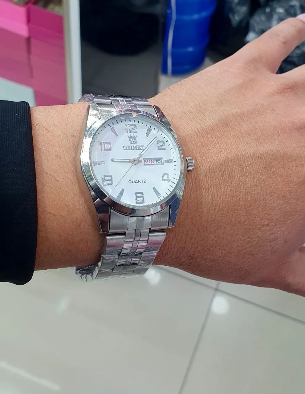 Relógio Orimet Analógico com Pulseira de Metal Inoxidável - Foto 6