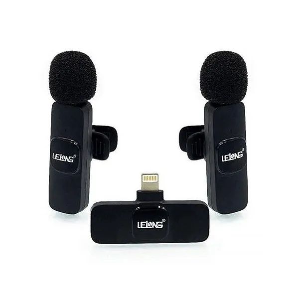 Microfone Lapela Duplo Sem Fio Para Celular iPhone - Lelong LE-932 em São Luís ma - Foto 3