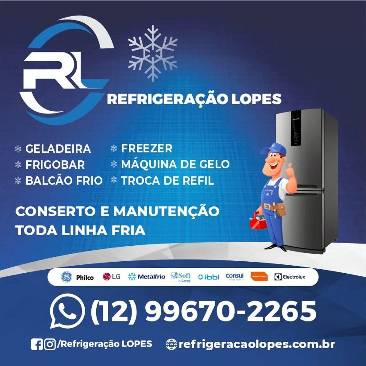 Conserto de geladeira Brastemp Consul Electrolux 
