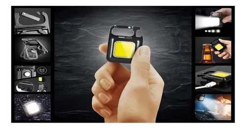 Mini Lanterna Led Potente Recarregável Com Abridor Mosquetão Cor da luz Branco - Foto 5