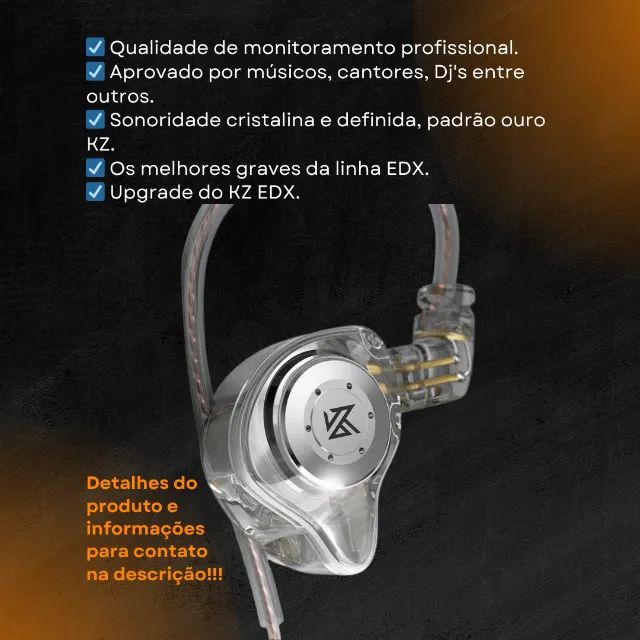 Fone KZ EDX PRO com Microfone - Foto 2
