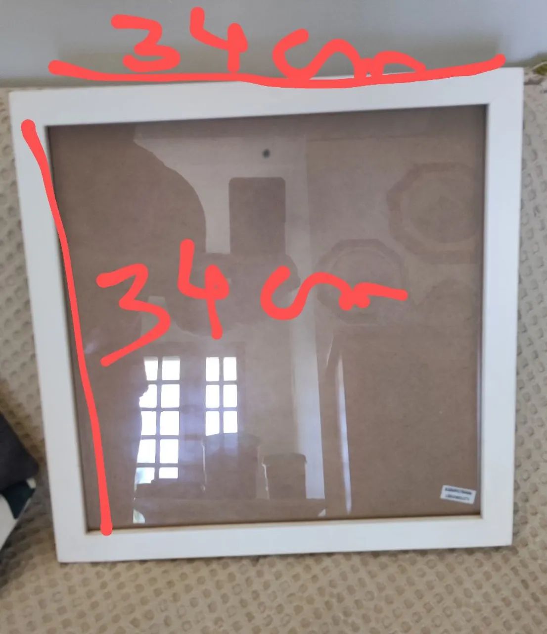 Quadro Decorativo Branco com vidro  - Foto 2
