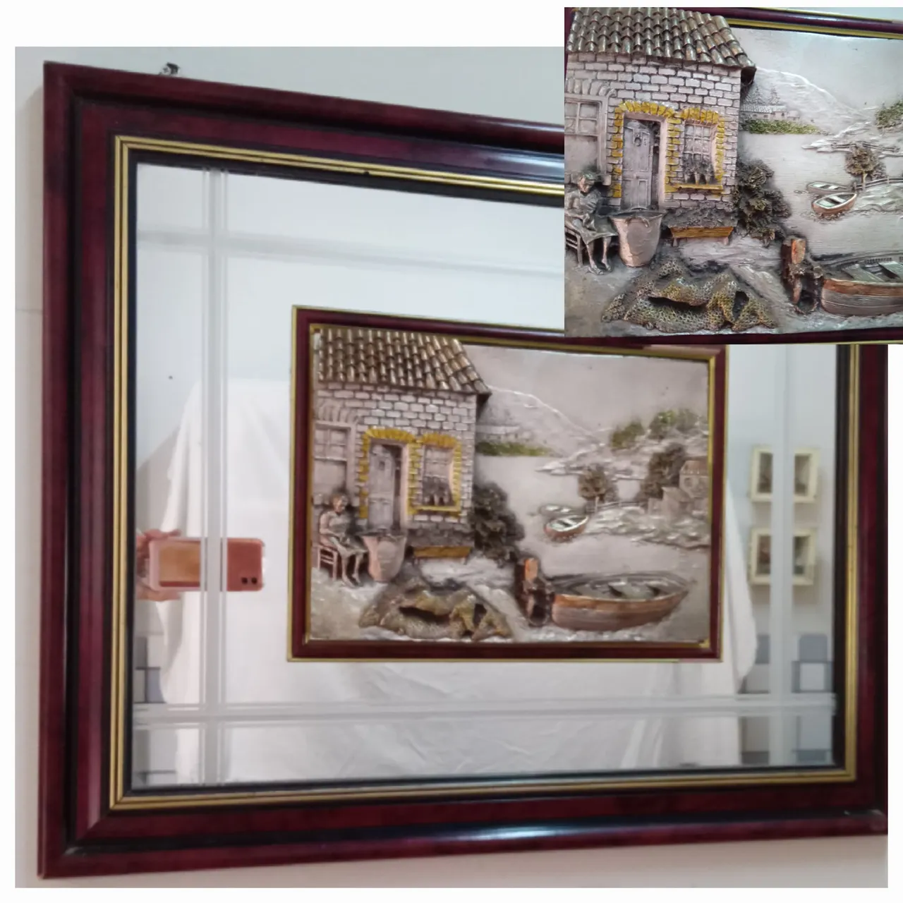 Quadro com arte em latonagem