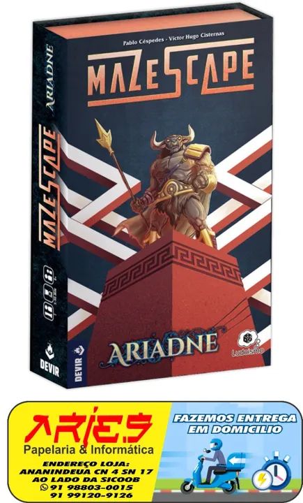 MAZESCAPE ARIADNE DEVIR JOGO DE TABULEIRO
