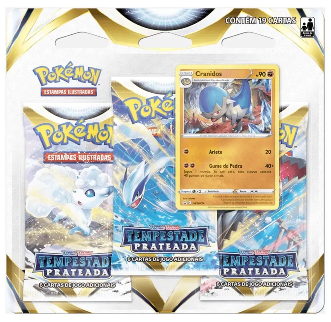 Blister Triplo Tempestade Prateada Pokémon TCG - Foto 2