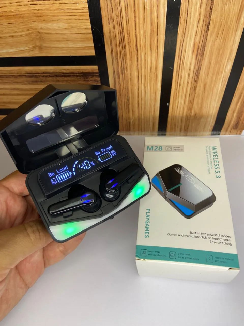  Fone de ouvido Bluetooth 5.3 Wireless M28 an3