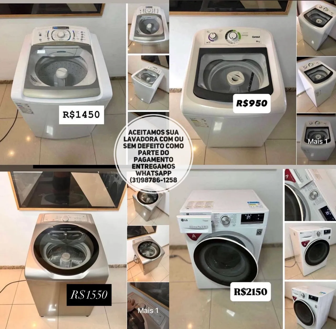Máquina de Lavar Conservadas com Garantia Entrego