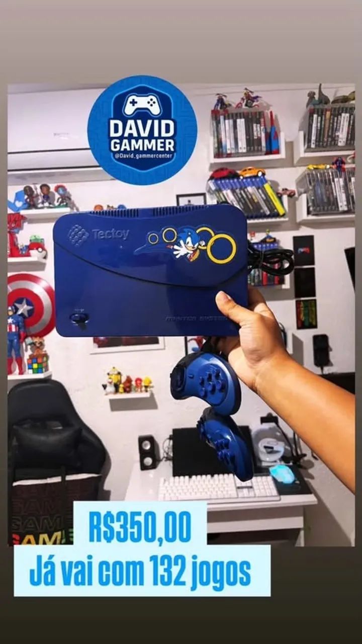 MASTER SYSTEM EVOLUTION SONIC TECTOY COM 132 JOGOS