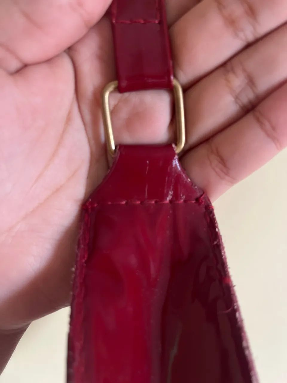 Bolsa de mão feminina vermelha - Foto 2