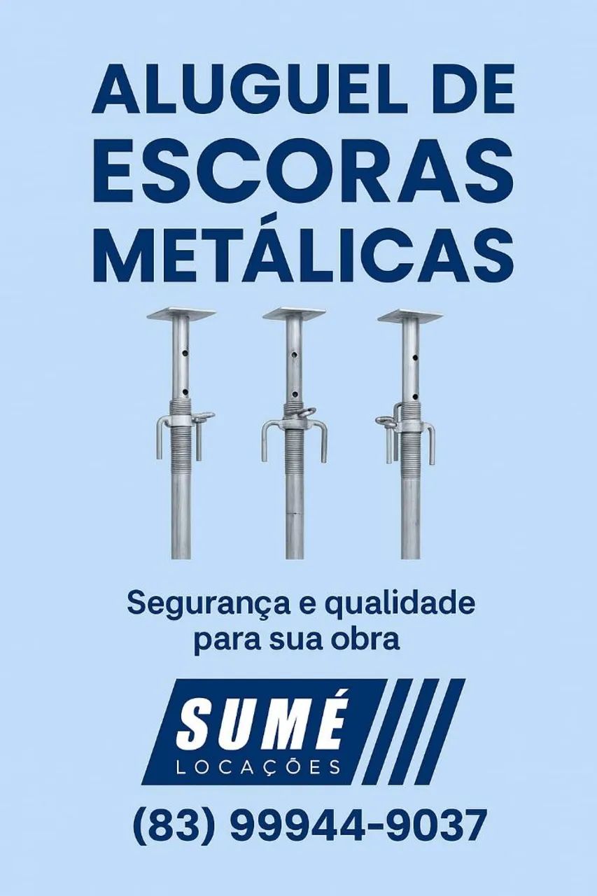 Aluguel de escoras metálicas 