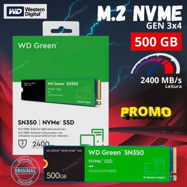 M.2 NVMe WD Green 500GB