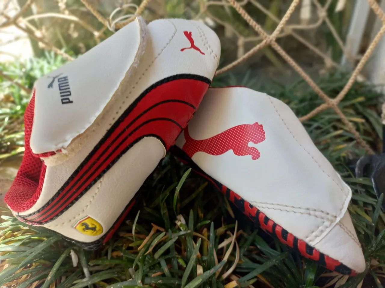 Tênis Puma FERRARI Bebê Tamanho 17 Branco/Vermelho Calçados