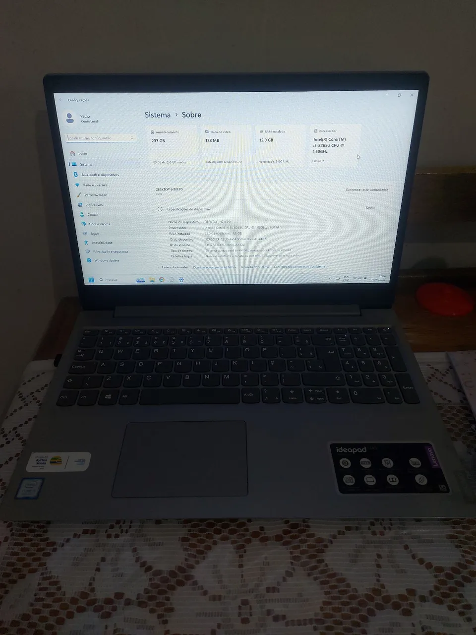 Notebook Lenovo e HP - leia descrição para verificar valores