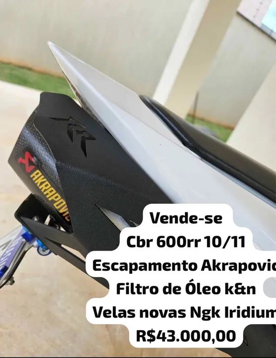 Honda CBR 600RR 2010/2011 - Escapamento Akrapovic