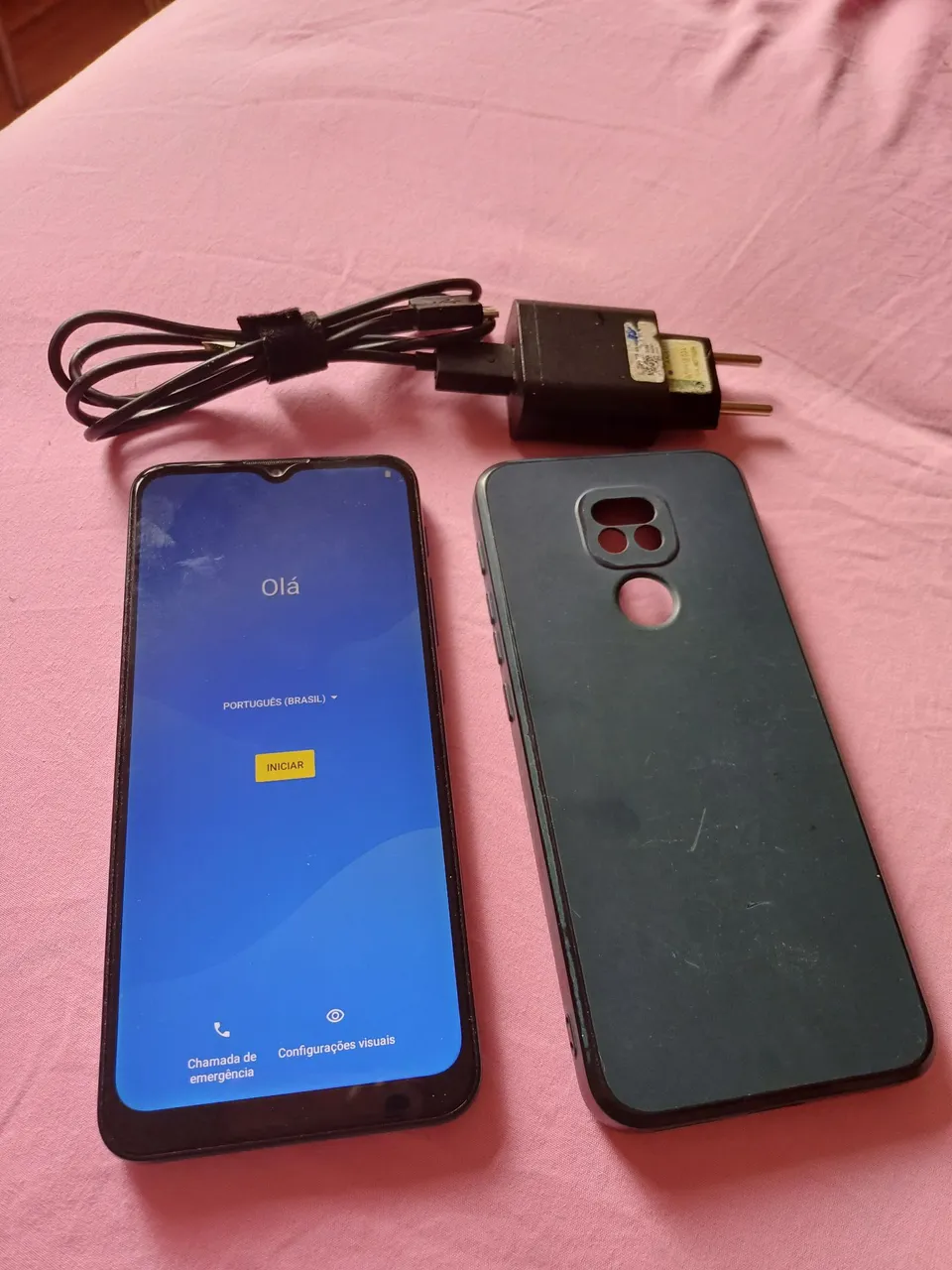 Motorola E7 plus com carregador original