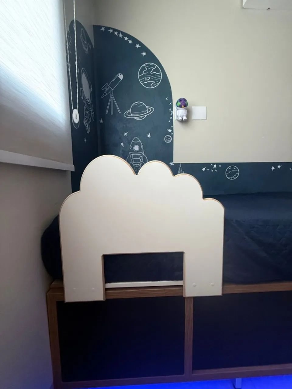 Grade Protetora para Cama Infantil em MDF - Formato Nuvem - Foto 2