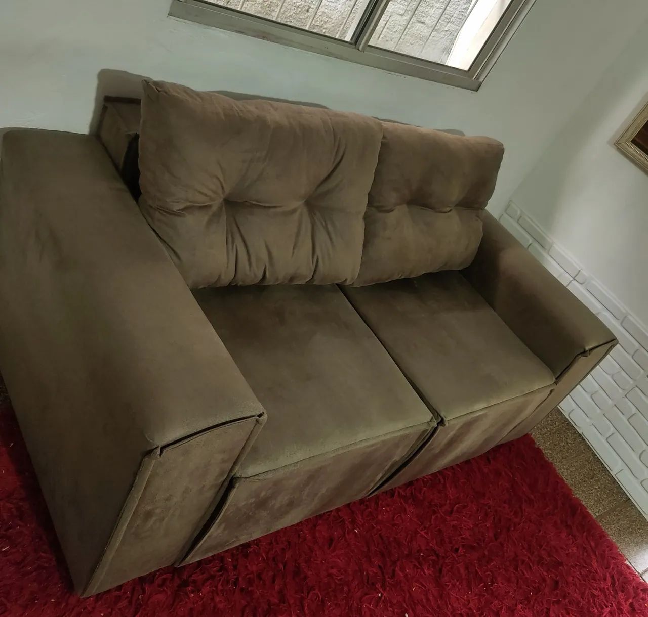 Sofá retrátil 2 lugares em suede.Entrego grátis HOJE.. - Foto 5