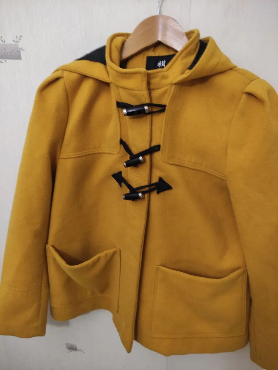 H&M casaco lã mostarda 42