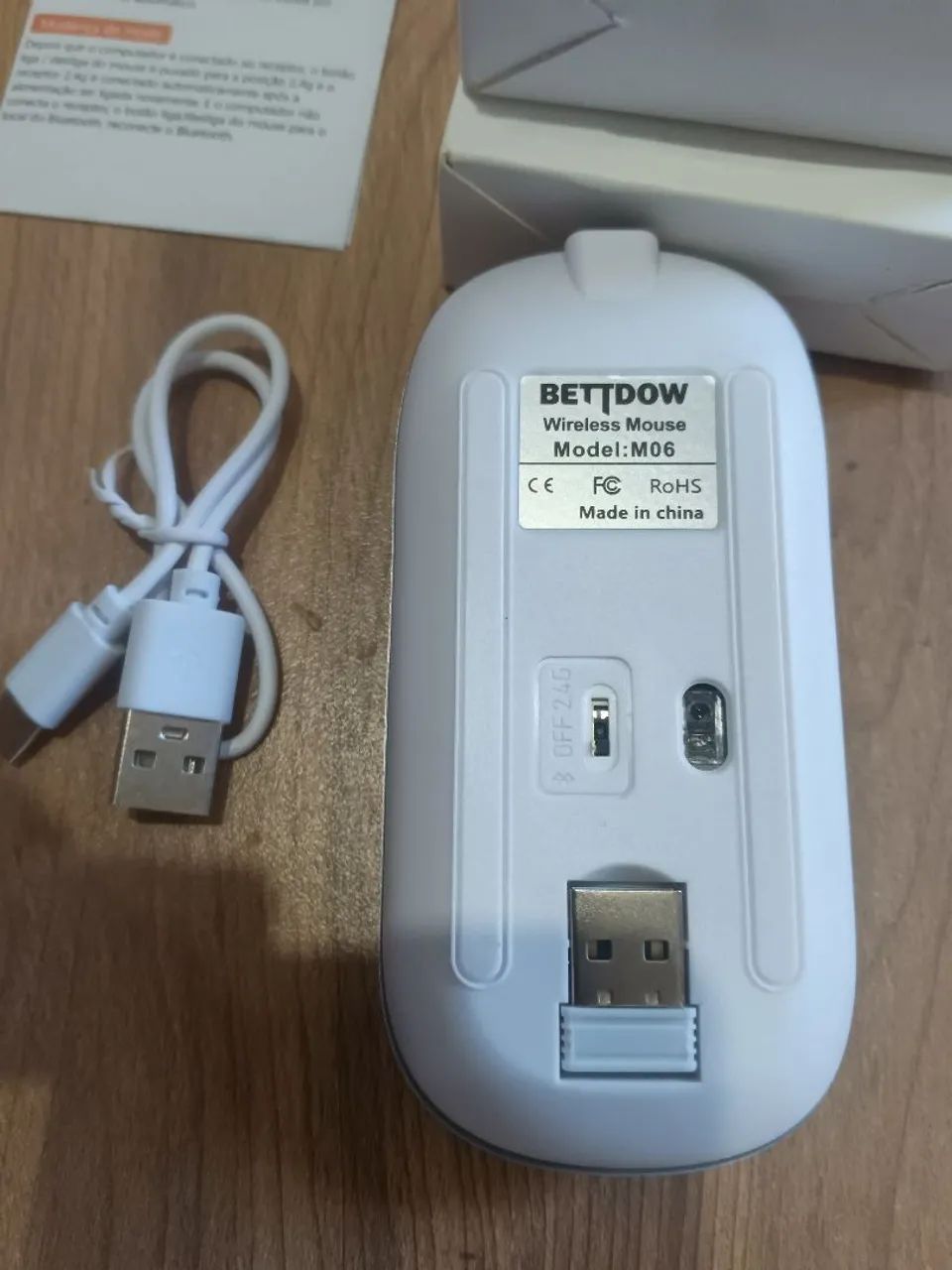 Mouse Sem Fio  - wireless e bluetooth  - Foto 3