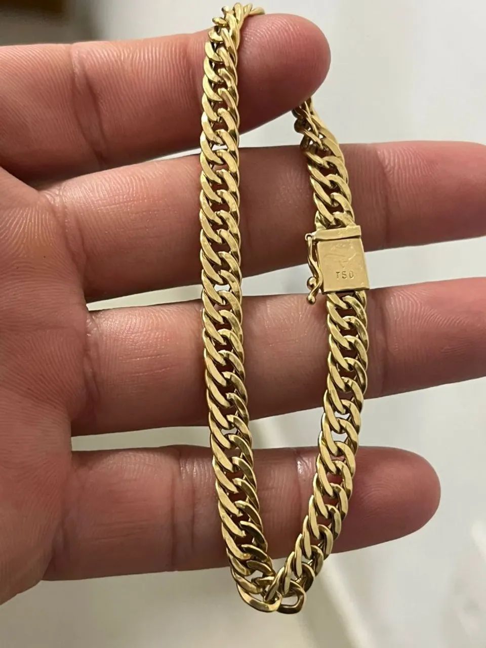 Pulseira Grumet Dupla Ouro18k Masculina - Foto 4