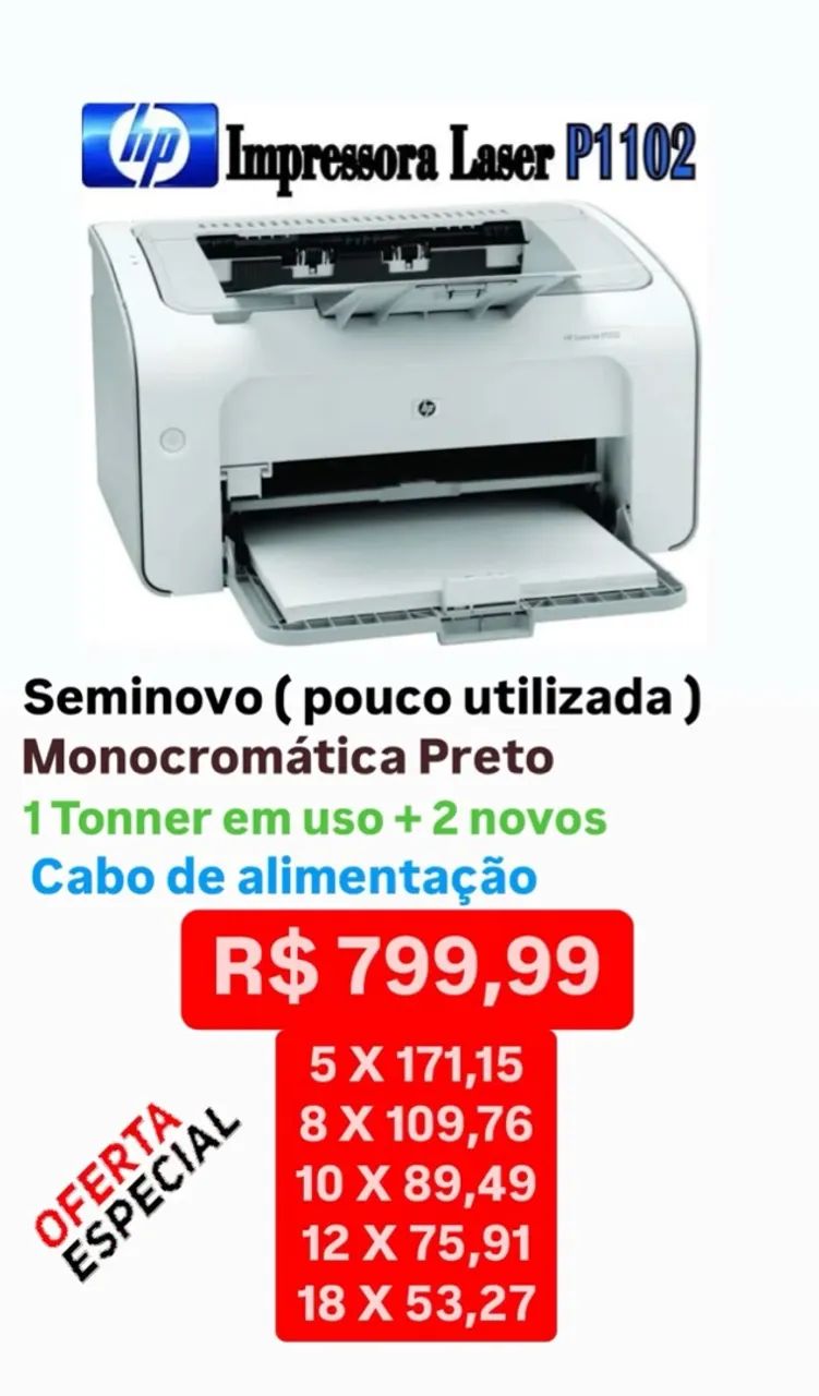 Impressora laser jet P1102 - Foto 2