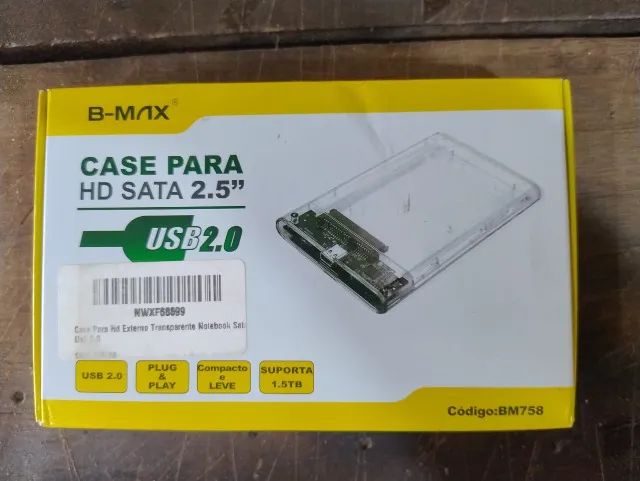 Case Para Hd Externo Transparente  Sata 2.5 Usb 2.0 