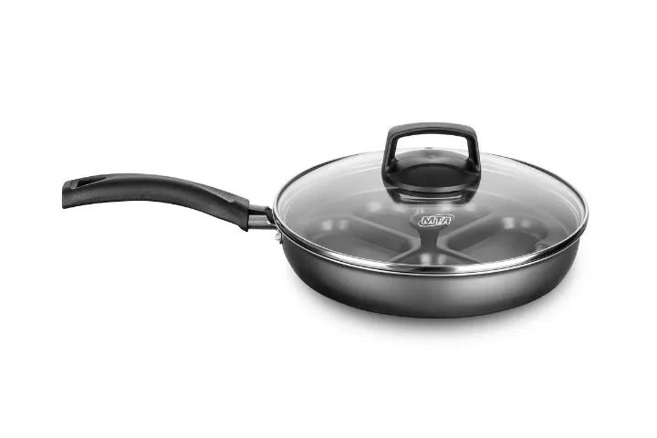 Frigideira Grafite 22cm MTA Antiaderente 4 Ovos Poché Coração