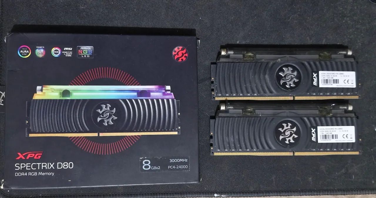 Kit 2x 8GB XPG SPECTRIX D80 DDR4 3000MHz RGB - (Samsung chip) - CL16  - Foto 2