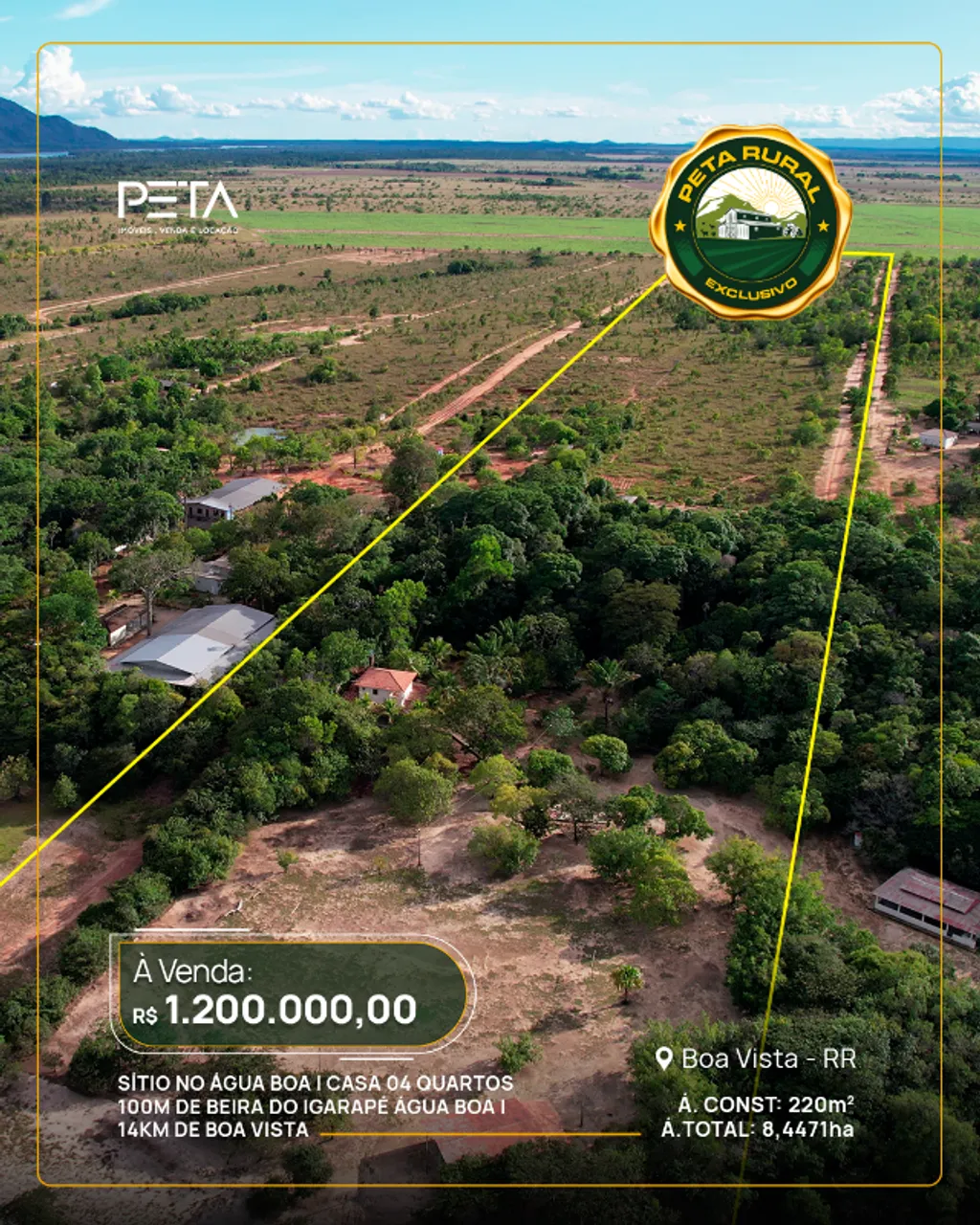 Sítio no Água Boa - Boa Vista