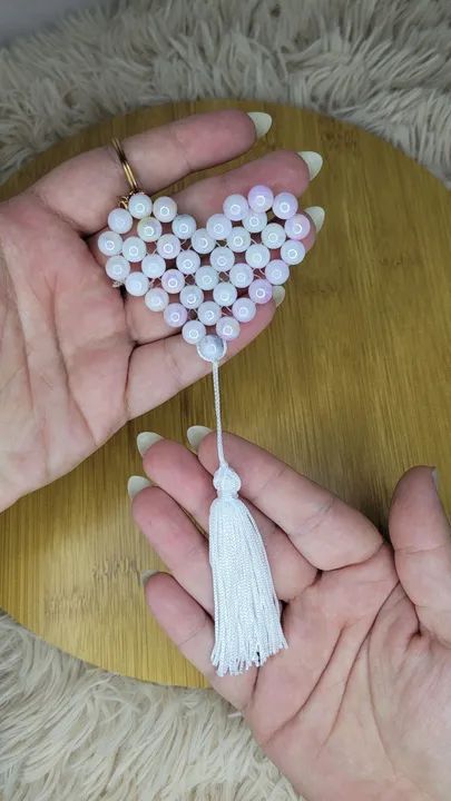 Chaveiros fofos de coração com tassel - 100% manual - Valor unitário - Foto 2