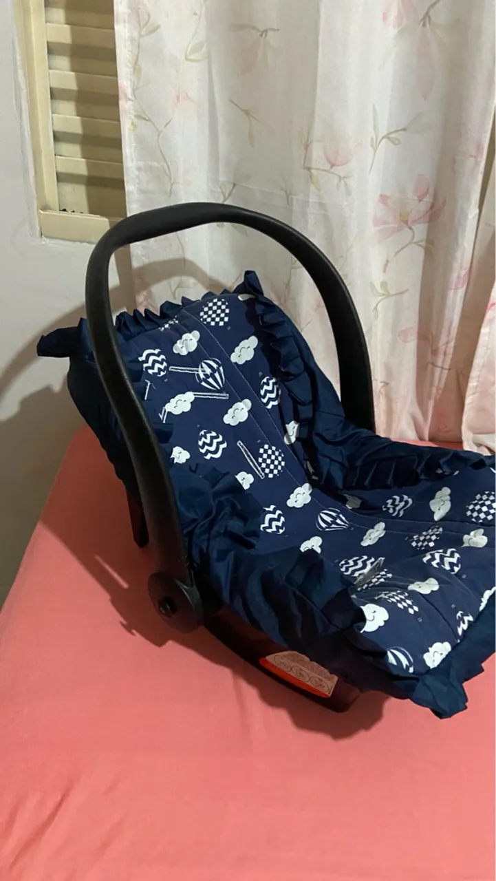Cadeira de Carro para Bebê com Capa Azul