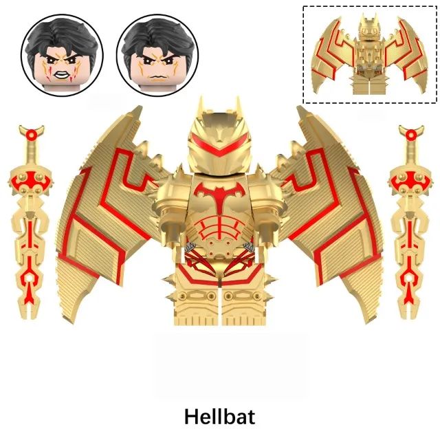  The Hellbat miniaturas de coleção minifigure Silver Black e Golden Moc Batman coringa - Foto 4