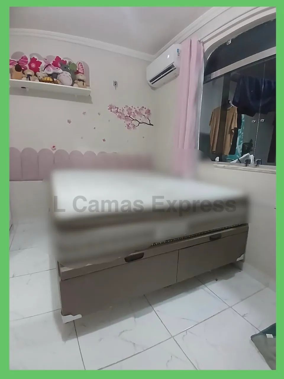 Baú Bipartido Bege Escuro - Foto 2