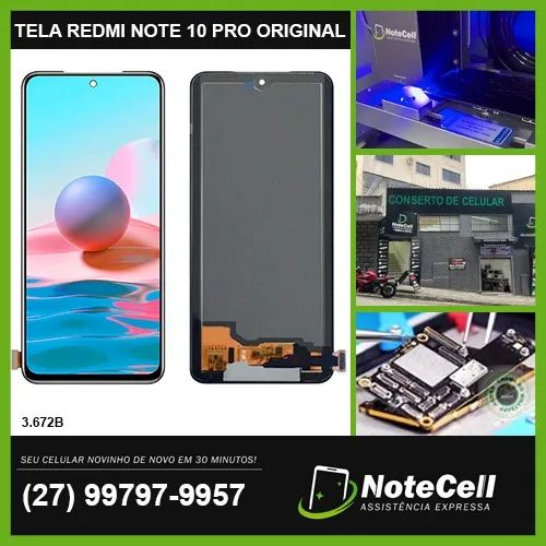 Tela Display Para Xiaomi Redmi Note 10 Pro Original Amoled 3.672B - 30 Minutos