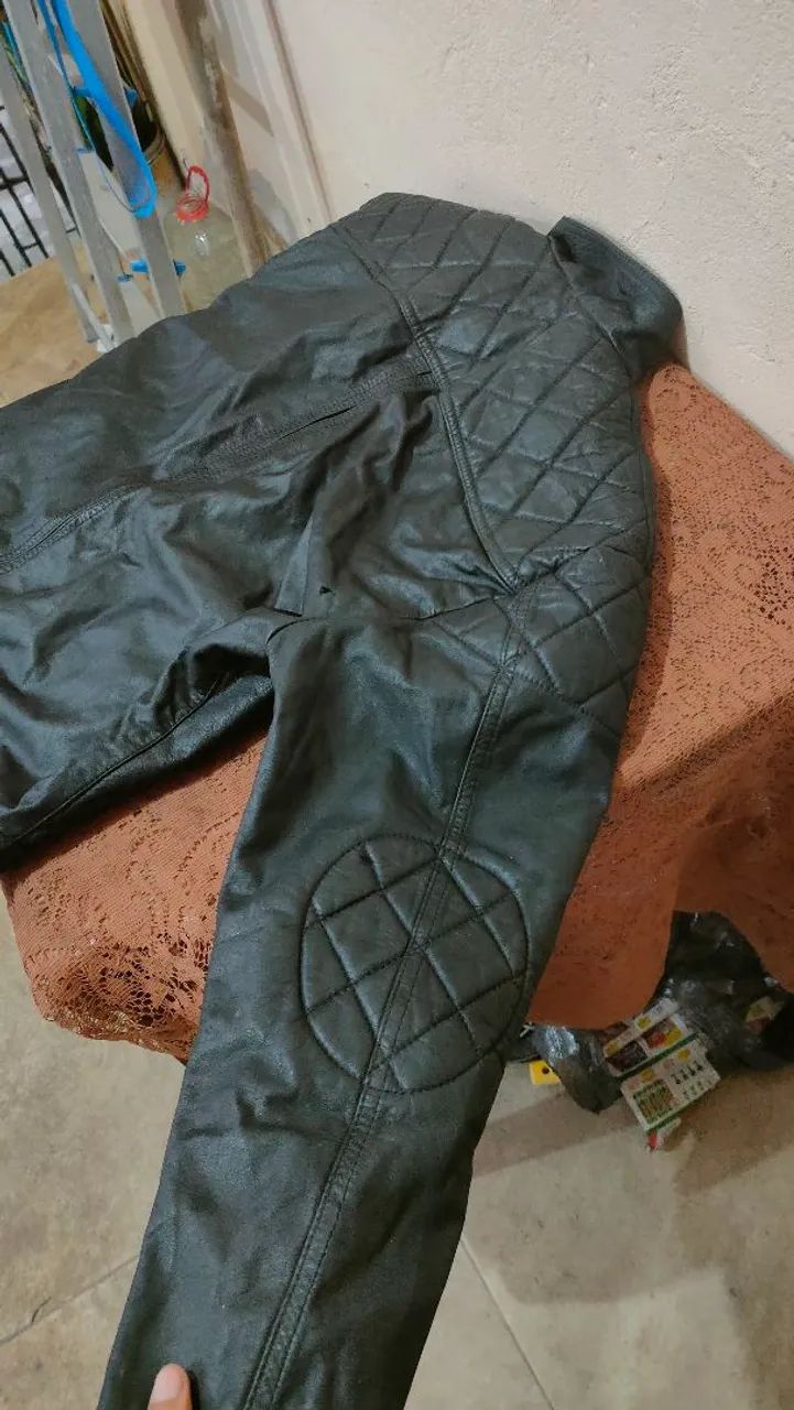 Jaqueta de motociclista de couro legítimo  - Foto 3