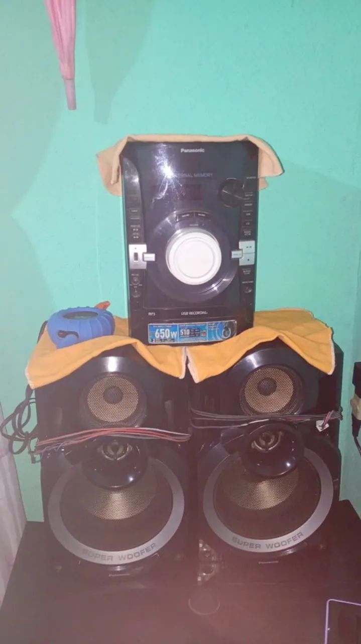 Som Parasonic 650W Com Caixas - Bluetooth Adaptado - Foto 2