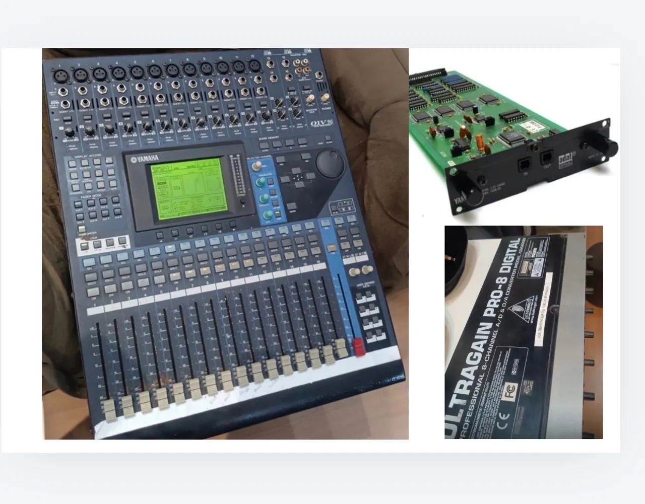 Kit Digital Mesa Yamaha 01V 96 + placa expansão + ADA Behringer