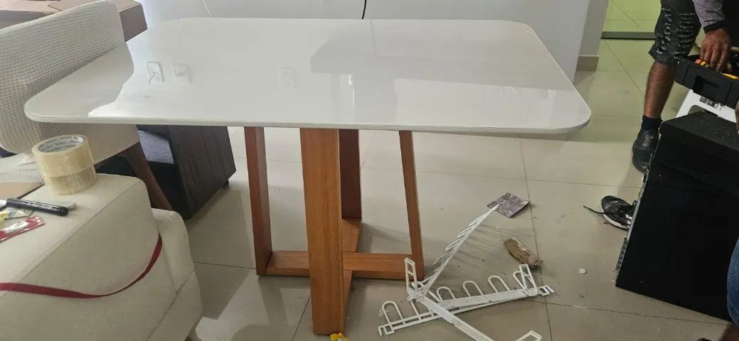 Mesa de jantar retangular