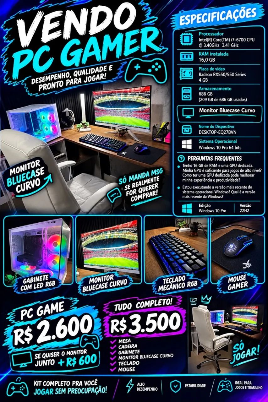 Vendo Pc Game ou troco em Ps5